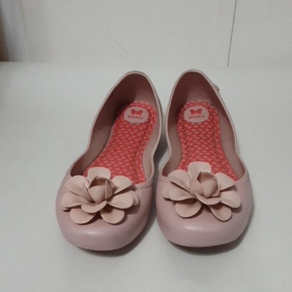 ZAXY Star V‎ Slip On Pink Blossom with Floral Accent Flat Slip On